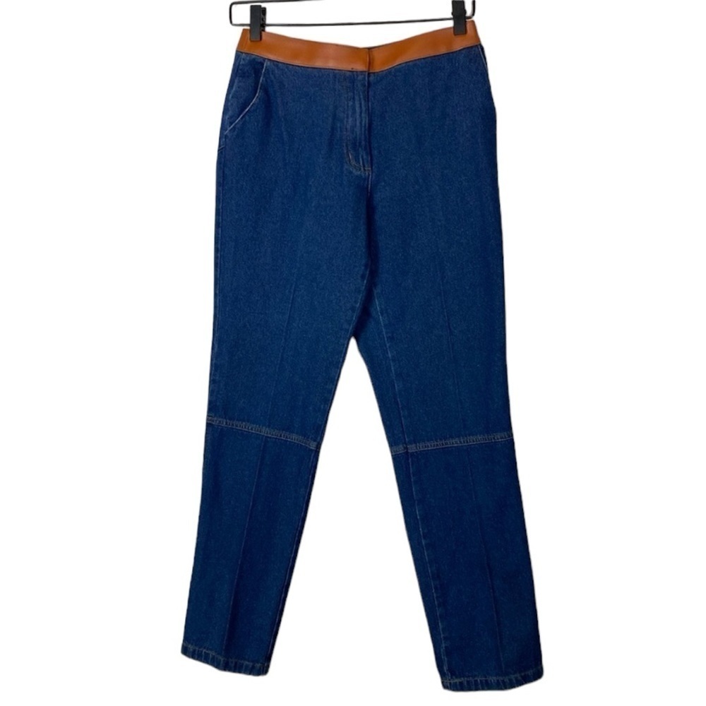 Vintage Forenza Leather trim jeans